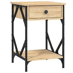 vidaXL Table de chevet chêne sonoma 40x42x60 cm bois d'ingénierie