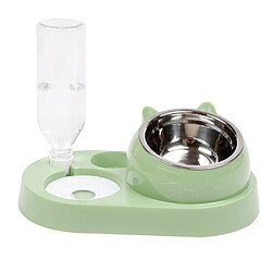 Nourrisseur Chien Double Bols En Acier Inoxydable Chiot Pet Chat Bols Nourriture Vert Eau