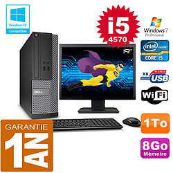 PC DELL 3020 SFF Core I5-4570 Ram 8Go Disque 1 To Wifi W7 Ecran 19" - Occasion