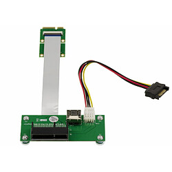 Kalea-Informatique Adaptateur riser PCIe x4 vers miniPCIe avec nappe blindée 15cm ou 25cm