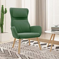 vidaXL Chaise de relaxation Vert clair Velours