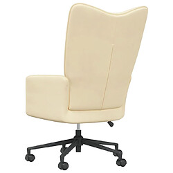 Acheter vidaXL Chaise de relaxation Blanc crème Velours