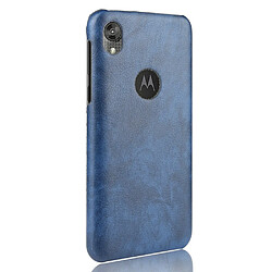 Avis Wewoo Coque Rigide Pour Motorola Moto E6 antichoc Litchi PC + Etui PU Bleu