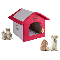 LOT DE 2 DOGI NID POUR ANIMAUX DE COMPAGNIE MAISON POUR CHIEN CHAT ANIMAUX ROUGE 42X35X40CM+Dogi