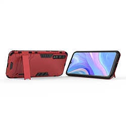 Wewoo Coque Pour Huawei Enjoy 10S Antichoc PC + TPU Housse de protection avec support invisible Rouge pas cher