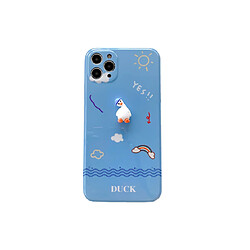 Trois dimensions d'inclinaison de canard couverture Cartoon protection pour iPhone 12 Pro Max 6,7 pouces