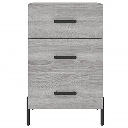 Maison Chic Table de chevet,Table de nuit,Table d'appoint pour salon sonoma gris 40x40x66 cm bois d'ingénierie -MN38844 pas cher