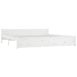 Acheter Maison Chic Lit Super King - Cadre de lit,Structure du lit Contemporain pour chambre Blanc Bois massif 180x200 cm -MN93964