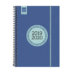 Finocam Agenda 2019-2020 semainier espagnol Espir Label Bleu cobalt