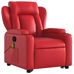 Avis Maison Chic Fauteuil Relax pour salon, Fauteuil inclinable de massage Rouge Similicuir -GKD33199