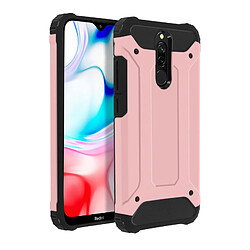 Avizar Coque Xiaomi Redmi 8 / 8A Design Relief Bi-matière Antichute 1,8m Rose gold