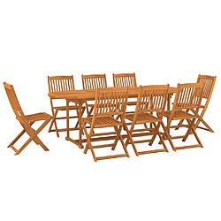 vidaXL Ensemble à manger de jardin 9 pcs 220x90x75 cm bois d'acacia