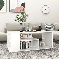 Maison Chic Table basse,Table Console Table d'appoint, Table pour salon Blanc 100x50x40 cm Aggloméré -MN68797