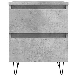 Maison Chic Lot de 2 Tables de chevet,Table de nuit,Table d'appoint pour salon gris béton 40x35x50 cm bois d’ingénierie -MN43639 pas cher