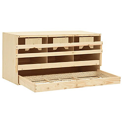 Avis vidaXL Pondoir 3 compartiments 72x33x38 cm bois de pin massif