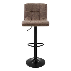 ML-Design Lot de 6 tabourets de bar rembourrées en simili marron chaise hauteur réglable