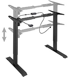 Helloshop26 Bureau assis debout meuble acier (piètement) 1 fonction noir 08_0000387 pas cher