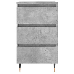 Maison Chic Lot de 2 Tables de chevet,Table de nuit,Table d'appoint pour salon gris béton 40x35x69 cm bois d’ingénierie -MN26236 pas cher