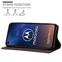 Cadorabo Coque Motorola ONE VISION Etui en Rouge