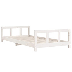 Avis Maison Chic Lit simple Cadre de lit pour enfants,Lit d'Enfant Moderne blanc 90x200 cm bois de pin massif -MN28261