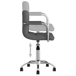 Acheter vidaXL Chaise pivotante de salle à manger Gris foncé Tissu