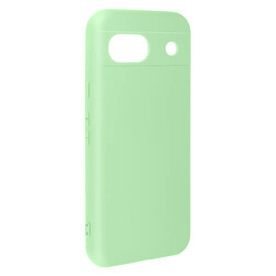 Avizar Coque pour Google Pixel 8A Silicone Finition Soft-touch avec Dragonne Vert Pâle