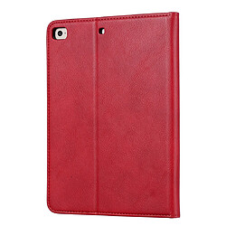 Avis Wewoo Housse Étui Coque en cuir à rabat horizontal avec texture pour peau iPad Mini 2019avec cadre photo et supportlogements cartesporte-monnaie et stylo Rouge