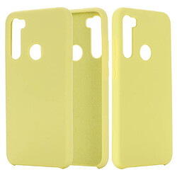 Coque en silicone liquide jaune pour votre Xiaomi Redmi Note 8