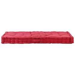 Maison Chic Coussin Confort | pouf | Coussin de plancher de palette Coton 120x80x10 cm Bordeaux -GKD50250