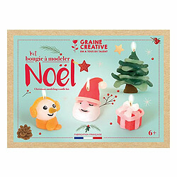 Graines Creatives 2 coffrets pour enfants - bougies de Noël à modeler