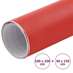 vidaXL Films de voiture 2 pcs Rouge mat 100x150 cm+50x150 cm pas cher