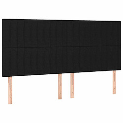 Maison Chic Lit Adulte - Lit simple Lit à sommier tapissier avec matelas moelleux - Meuble de Chambre - Noir 200x200 cm Tissu -MN26829 pas cher