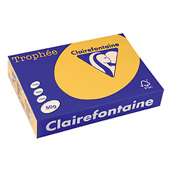 Ramette papier couleur Clairefontaine Trophée couleurs intenses A4 80 gr - 500 feuilles - bouton d'or