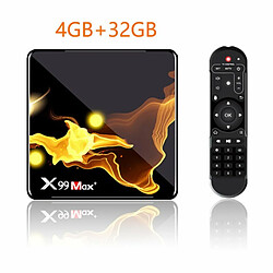 X99 Max Tv Box S905X3 Puce Double Fréquence Wifi Uad Core 4 Go Ram 32 Go 64 Go Wifismart Tv Box 4 32G_Eu Prise