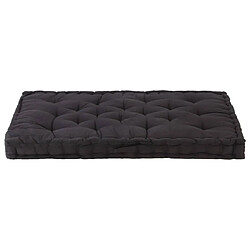 Acheter Decoshop26 coussin de canapé palette 100 % coton 120x80x10 cm noir DEC021808