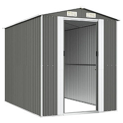 Avis Helloshop26 Abri de jardin cabane cabanon maison de stockage remise extérieur hangar outils robuste clair 192 x 274 x 223 cm acier galvanisé gris 02_0022256