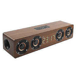 Universal Barbaire Sound Barbar en bois portable Bluetooth Théâtre sans fil Bassfm | Conférenciers portables (marron)