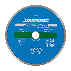 Silverline Disque diamant à tronçonner le carrelage 180 x 22,2 mm 993035