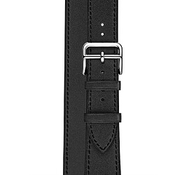 Wewoo Pour Apple Watch Bracelet en cuir à double boucle universelle cuirgénération 3/2/38 gris