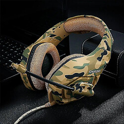 Universal Casque camouflage basse casque jeux casque jeux micro pour téléphone portable tablette