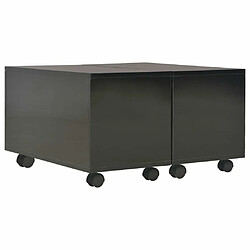 Maison Chic Table basse,Table Console Table d'appoint, Table pour salon Noir brillant 60x60x35 cm Aggloméré -MN96835