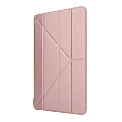 Avis Etui en PU + silicone déformé avec support or rose pour votre Apple iPad 10.2 (2019)