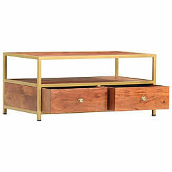 Maison Chic Table basse,Table Console Table d'appoint, Table pour salon 90 x 50 x 40 cm Bois d'acacia massif -MN25397