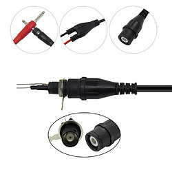 fiche bnc mâle aux fiches banane droites de 4mm câble coaxial rg58 120cm p1203 pas cher