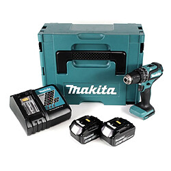 Makita DHP 485 RGJ Perceuse-visseuse à percussion sans fil 18V 50Nm + 2x Batteries 6,0Ah + Chargeur + Makpac