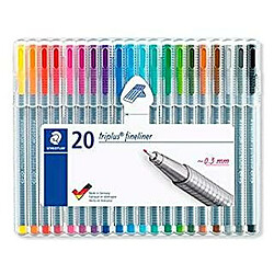 Ensemble de Marqueurs Staedtler Triplus Fineliner Multicouleur (10 Unités)