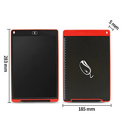 Wewoo Tablette graphique rouge Portable 12 pouces LCD Écriture Dessin Graffiti Électronique Pad Message Conseil Papier Brouillon avec Stylo, CE / FCC / RoHS Certifié pas cher