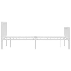 Acheter Maison Chic Lit adulte - Lit simple Cadre de lit,Structure du lit Contemporain Blanc Métal 120 x 200 cm -MN48756