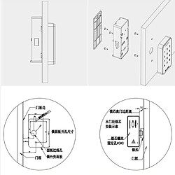 Avis imperméable à l'eau tactile clavier verrouillage de mot de passe numérique porte armoire sauna verrouillage or