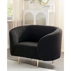 Beliani Fauteuil LOEN Bouclé Noir